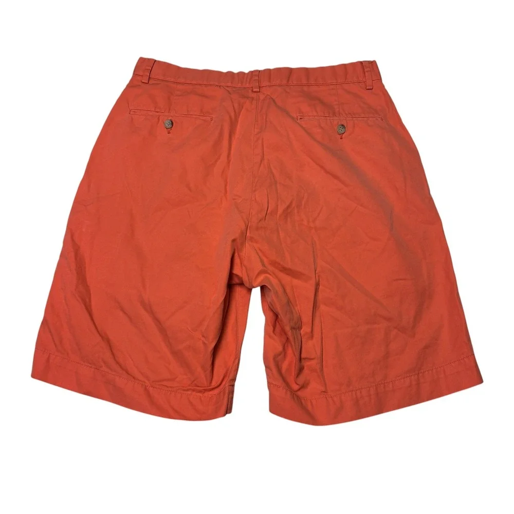 Polo Ralph Lauren‎ Mens Chino Shorts Size 32X9 Coral Orange Cotton Twill Flat